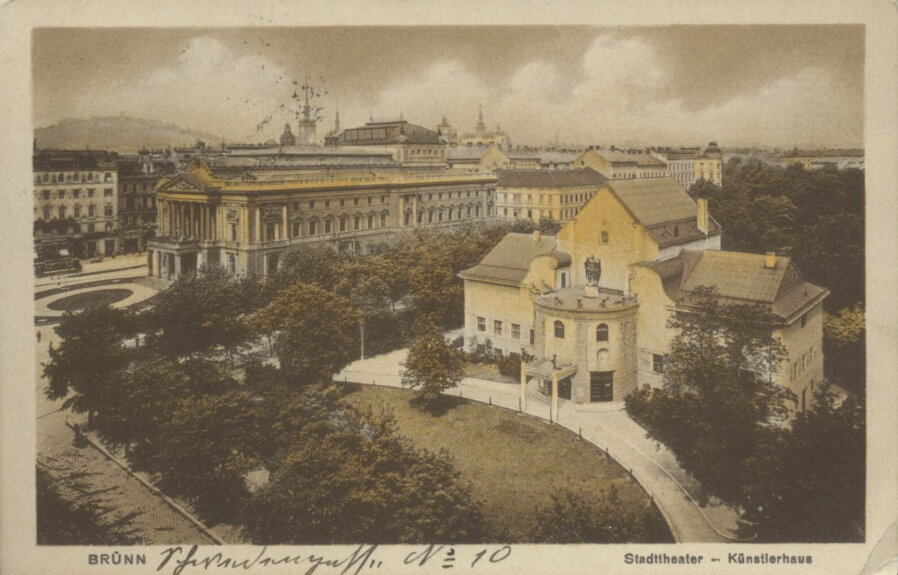 Dům umění na historické pohlednici